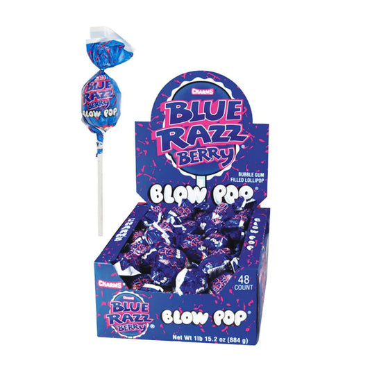 Charms Blow Pops Blue Raspberry Flavor