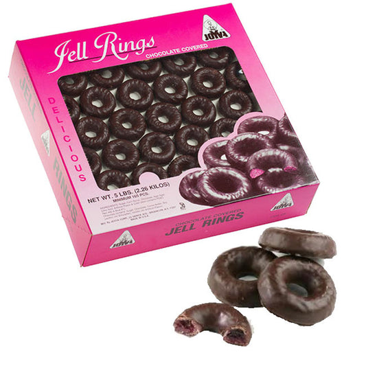 Dark Chocolate Covered Raspberry Rings